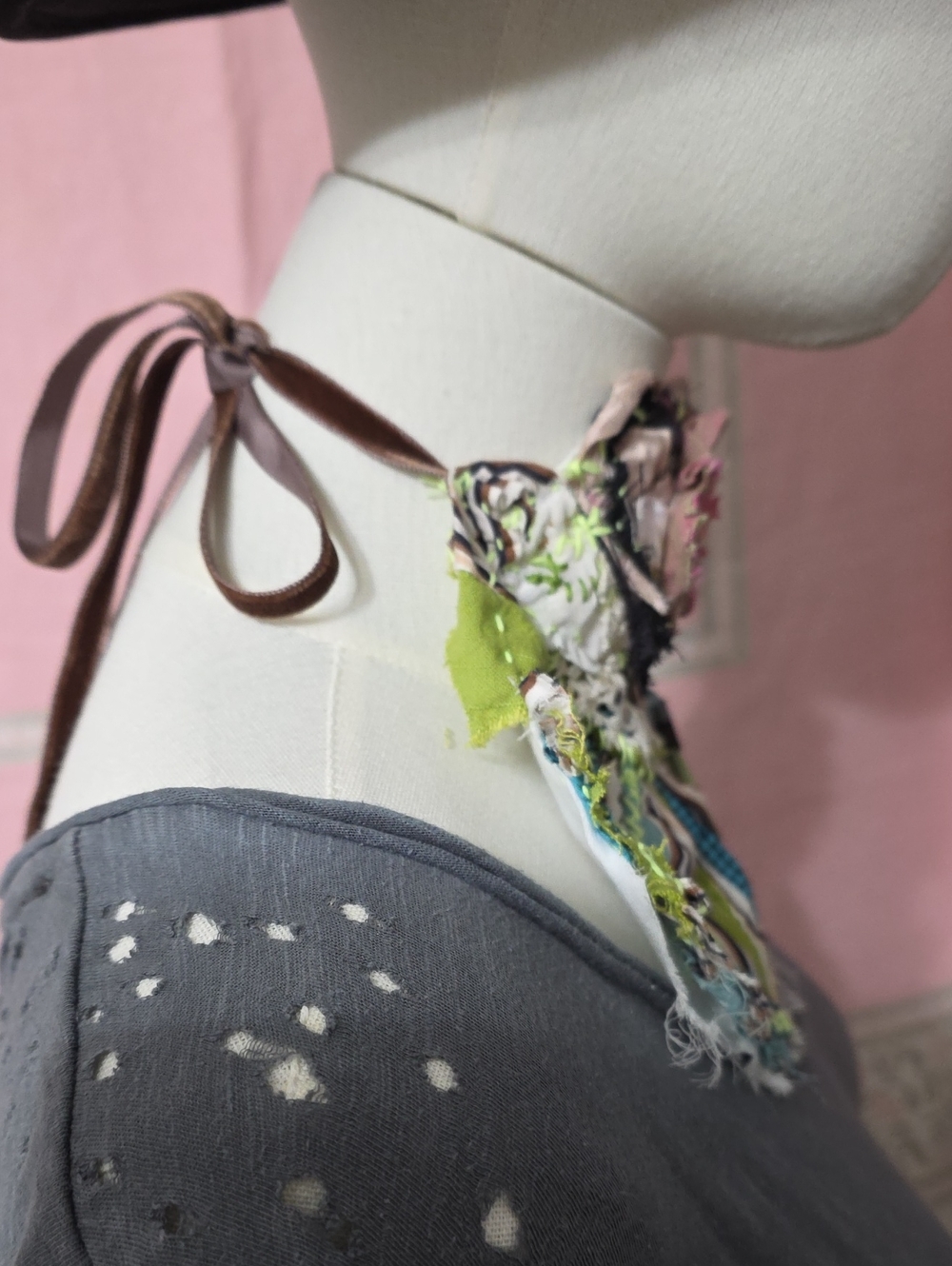 JABOT🩷MOSSIE ANNA ARTISAN DESIGN🩷OOAK NWT🩷VINTAGE TEXTILES - Picture 5 of 15